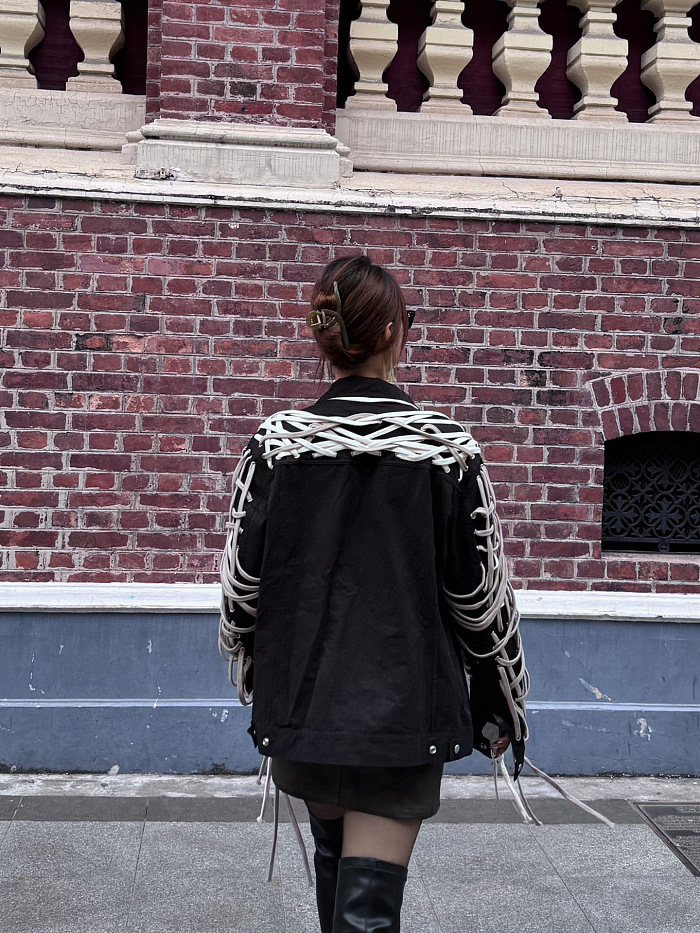 Strap Shirt Jacket
