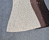 Beaded Square Neck Gown