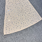 Beaded Square Neck Gown