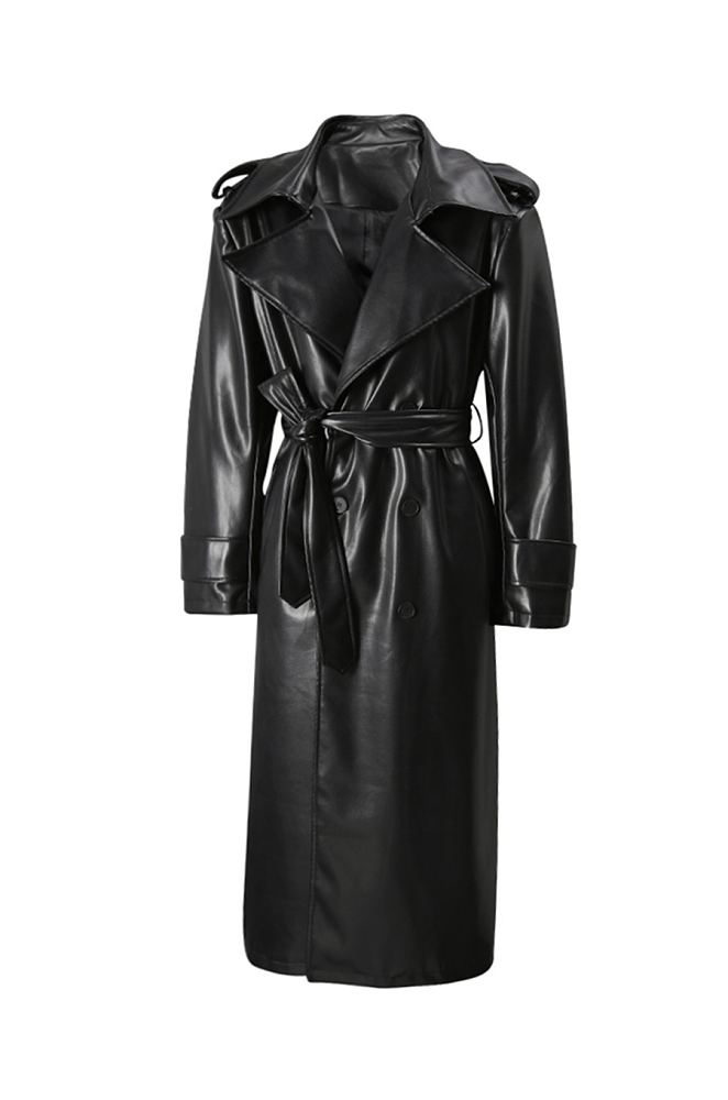 Pu Trench Coat
