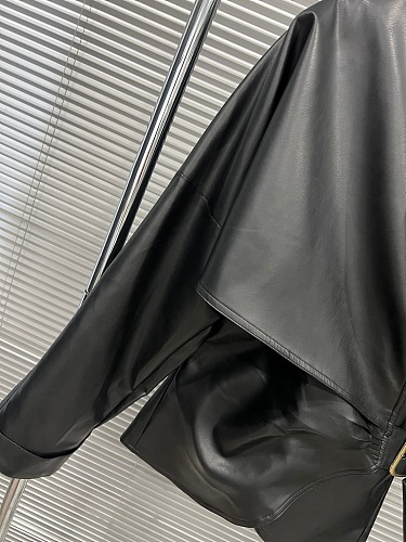 Designed Layer Pu Jacket Coat