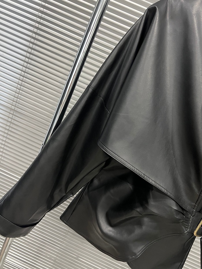 Designed Layer Pu Jacket Coat