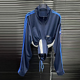 Lace Up Tracking Top