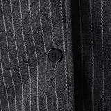 Striped Wool Coat with Scarf