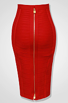 Zipped Stretch Skirt