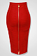 Zipped Stretch Skirt