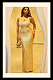 Gold-printed Slim-fit Party Dress