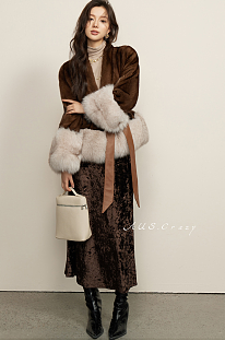 Fur Coat in Coffee