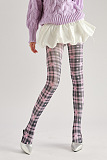 Pink Plaid Tights