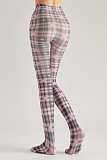 Pink Plaid Tights