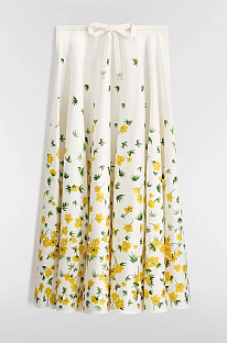 Mid-Length Flared Skirt