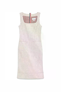 Qunclub-check Midi Dress