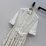 Mid-Length Flared Shirtdress