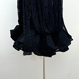 Lace Semi Sheer Ruffled Mini Dress