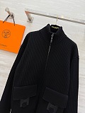 Wool knit jacket
