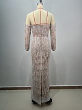 Lace Strapless Evening Dress