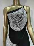 Fringes One-shoulder Evening Dress