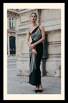 Fringes One-shoulder Evening Dress