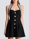 Halter Evening Mini Dress