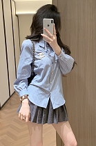 Bow Striped Shirt