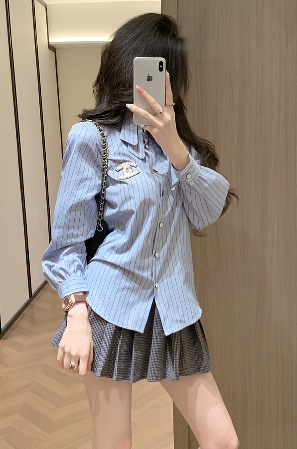 Bow Striped Shirt