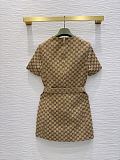 GG Cotton Canvas Fabric Dress