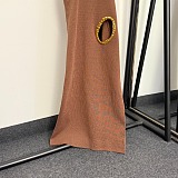 Cut-out Chain Halter Long Dress