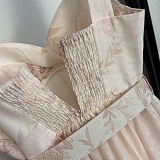 Bow Shoulder Pleated Dress