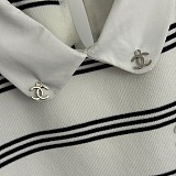 Striped Logo Patch Cardigan
