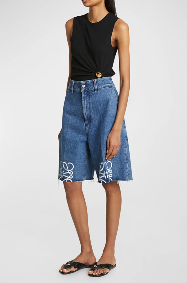 Long Denim Shorts
