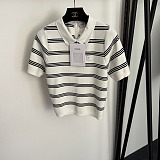 Striped Logo Patch Cardigan