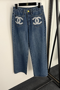 Lace Straight Jeans