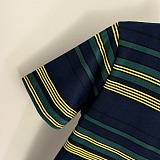 Blue/bottle Striped Jersey T-shirt