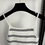 Striped Logo Patch Cardigan