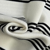 Striped Cropped Polo Top