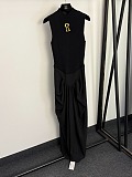 Off-shoulder Drop-waist Midi Dress