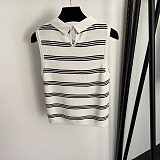 Striped Logo Patch Cardigan