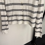 Striped Logo Patch Cardigan