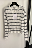 Striped Logo Patch Cardigan