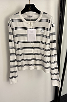 Striped Logo Patch Cardigan