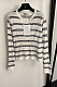 Striped Logo Patch Cardigan