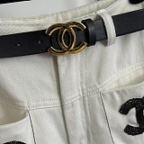 Self-belt Straight Jeans