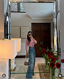 Printed Straight Jeans