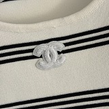 Striped Logo Patch Cardigan