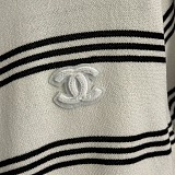 Striped Logo Patch Cardigan