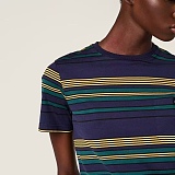 Blue/bottle Striped Jersey T-shirt