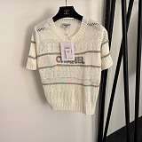 Beaded Logo Patch Tee Top