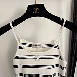 Striped Logo Patch Cardigan