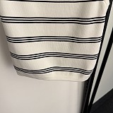 Striped Logo Patch Cardigan