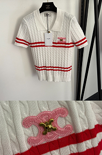 Striped Polo Top